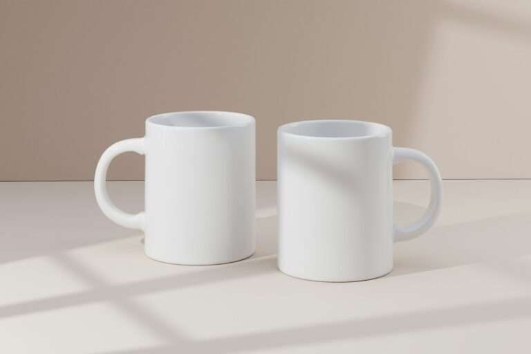 Two white cups image image