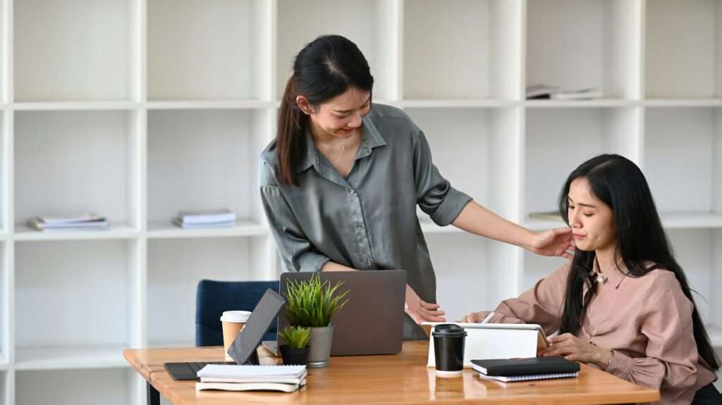 Two young woman designer