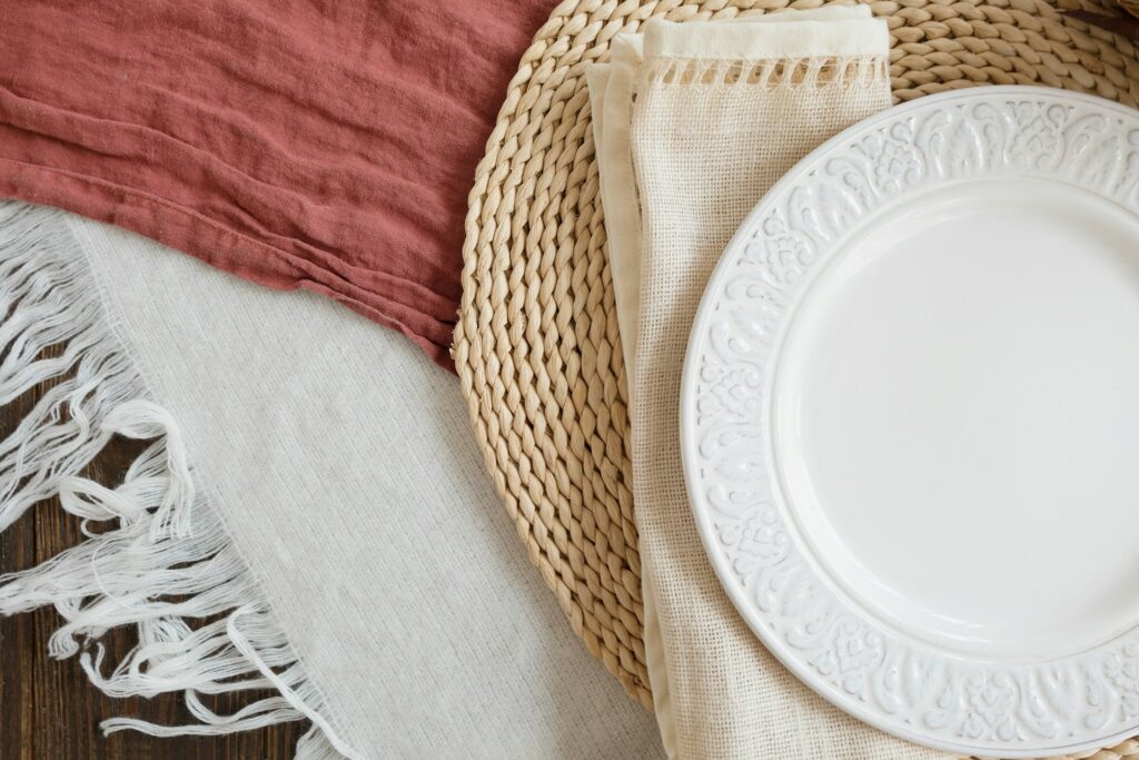 A photo of a table cloth image